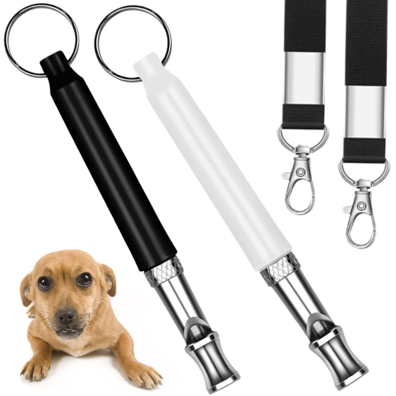 Dog Whistle to Stop Barking,2pack Adjustable Pitch Ultrasonic Silent Dog Whistles, Dog Training Tools,Stop Neighbors Dog from Barking,Pet Recall, Stop Dog Attack,with Black Lanyard - BeesActive Australia