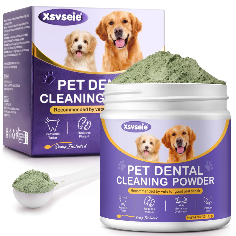 Dog Dental Powder, Dog Breath Freshener, Dog Teeth Cleaning Powder, Dog Dental Care, Plaque & Bad Breath Off Powder Dog, Teeth Cleaning Made Easy Eliminate, Formulated for Small, Medium, Large Dogs - PawsPlanet Australia