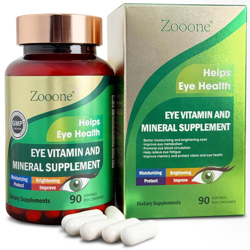 Lutein and Zeaxanthin Eye Vitamins, Eye Vitamin and Mineral Supplement with Vitamin C E Zinc Copper, Vision Support for Macular Degeneration, Eye Health Pills for Adults & Seniors, 90 Capsules 1 - BeesActive Australia