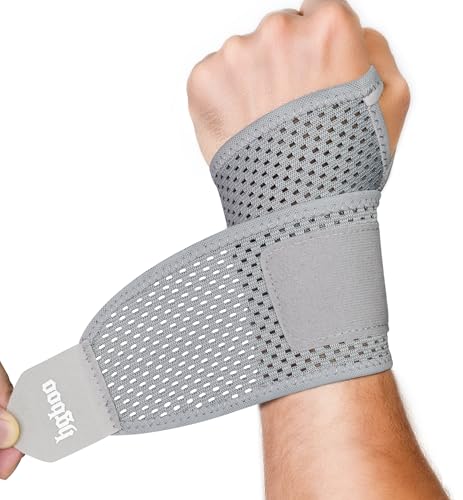2-Pack Ultra-Thin Wrist Braces, Breathable Comfort Mesh Fabric Support for Pain Relief - Ideal for Carpal Tunnel, Tendonitis, Sports, Fitness and Daily Use - Adjustable Wrist Support (Gray) Gray