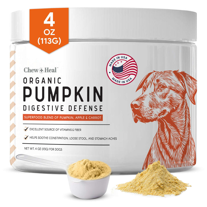 Organic Pumpkin Powder for Dogs - 4 oz of Pumpkin for Dog Digestion with 5cc Scoop - Made with Pumpkin, Apple, and Carrots - Made in The USA - BeesActive Australia