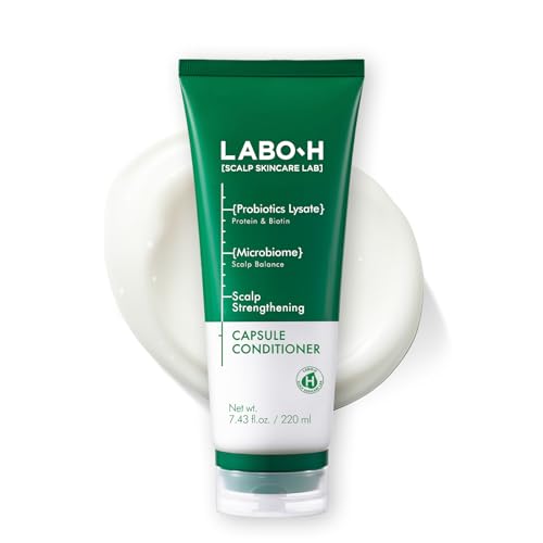 LABO.H Scalp Strengthening Capsule Conditioner for Hair Growth & Anti-Loss | Vegan Treatment with Vitamin C, Biotin, Caffeine and Rosemary Oil, Instant Softening & Nourishing, Korean, 7.43 Fl. oz.