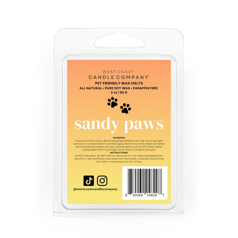 Pet Friendly Wax Melts | Pet Safe Wax Melts | All Natural Dog Safe Wax Melts | Non-Toxic Wax Melts | Pet Odor Eliminator | Pure Soy Wax Melts | Veterinarian Approved (Sandy Paws) Sandy Paws - BeesActive Australia