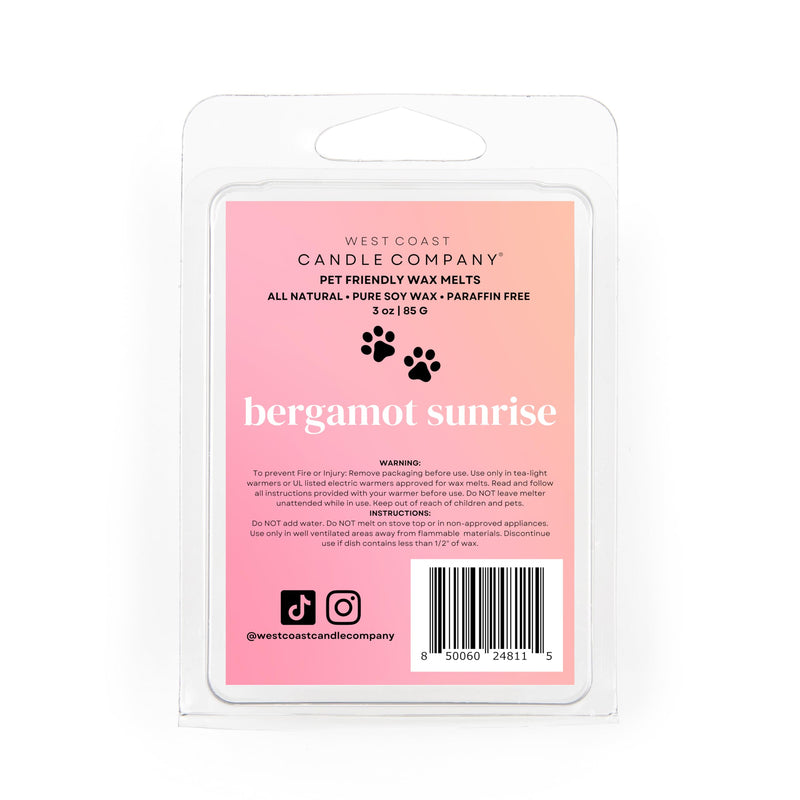 Pet Friendly Wax Melts | Pet Safe Wax Melts | All Natural Dog Safe Wax Melts | Non-Toxic Wax Melts | Pet Odor Eliminator | Pure Soy Wax Melts | Veterinarian Approved (Bergamot Sunrise) Bergamot Sunrise - BeesActive Australia