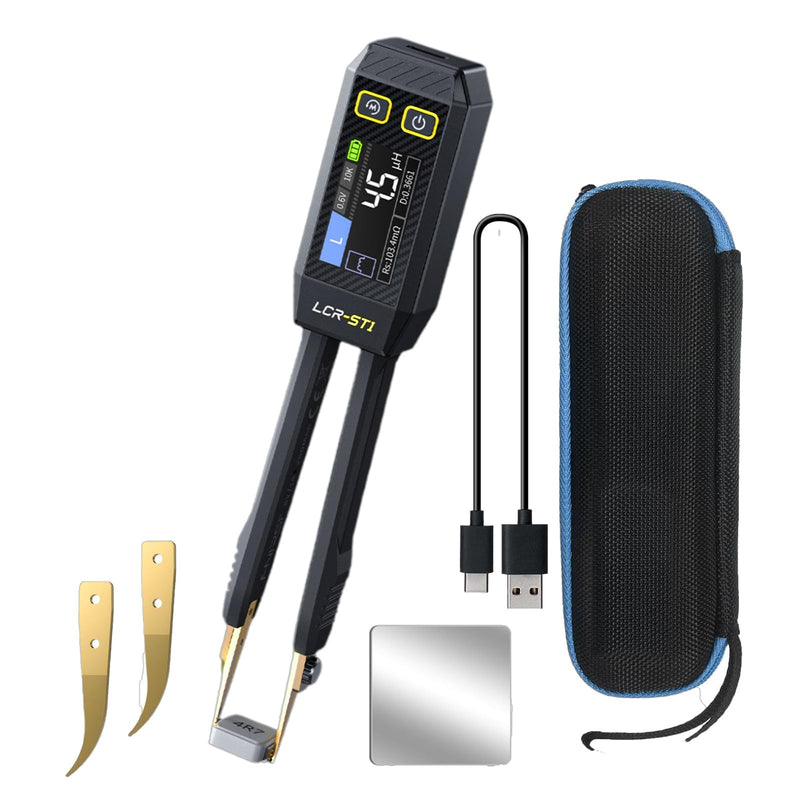 LCR-ST1 LCR Meter, 100Hz/1kHz/10kHz LCR Meter Tweezers, Mini Smart SMD Tester ESR Meter, Diode Continuity Tester, Inductance Capacitance Meter, Auto Component Recognition - BeesActive Australia