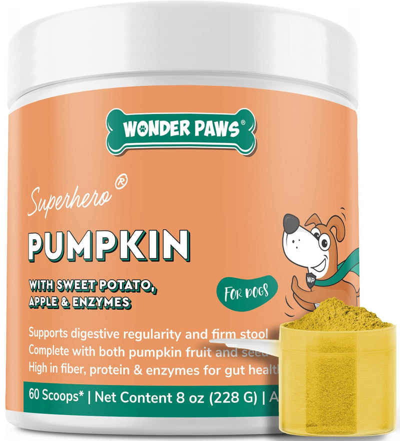Organic Pumpkin for Dogs – Organic Pumpkin Fiber for Dogs – with Apple, Sweet Potato & Enzymes for Gut Health, Stool, Constipation & Digestion – Fiber Topper Or Mix with Water to Create Pumpkin Puree - BeesActive Australia