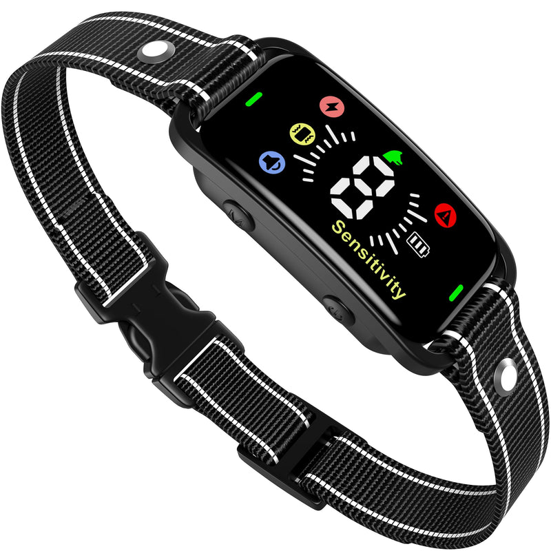 Dog Bark Collar - Automatic Anti Barking Collar with 8 Sensitivity, Rechargeable Smart Bark Shock Collar for Small/Medium/Large Dogs, Waterproof Bark Training Collar with Beep Vibration Harmless Shock - BeesActive Australia