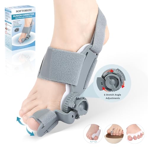 Bunion Corrector for Women & Men with Adjustable Knob, Complete Orthopedic Splint & Toe Separator Kit for Hallux Valgus Pain Relief, Day & Night Use on Left/Right Feet 1