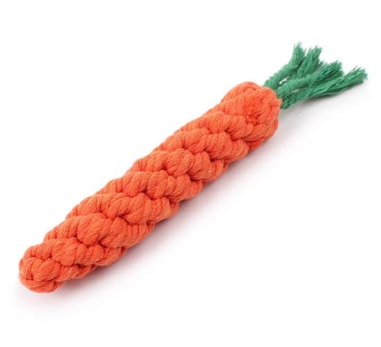 Vaulted Skulls & Co Carrot Dog Toy Small 5" | Carrot Shaped Dog Toy | Teething Carrot Dog Toy | Small Dog Carrot Toy | Biting Carrot Dog Toy | 5 Inches 1 Pack - BeesActive Australia