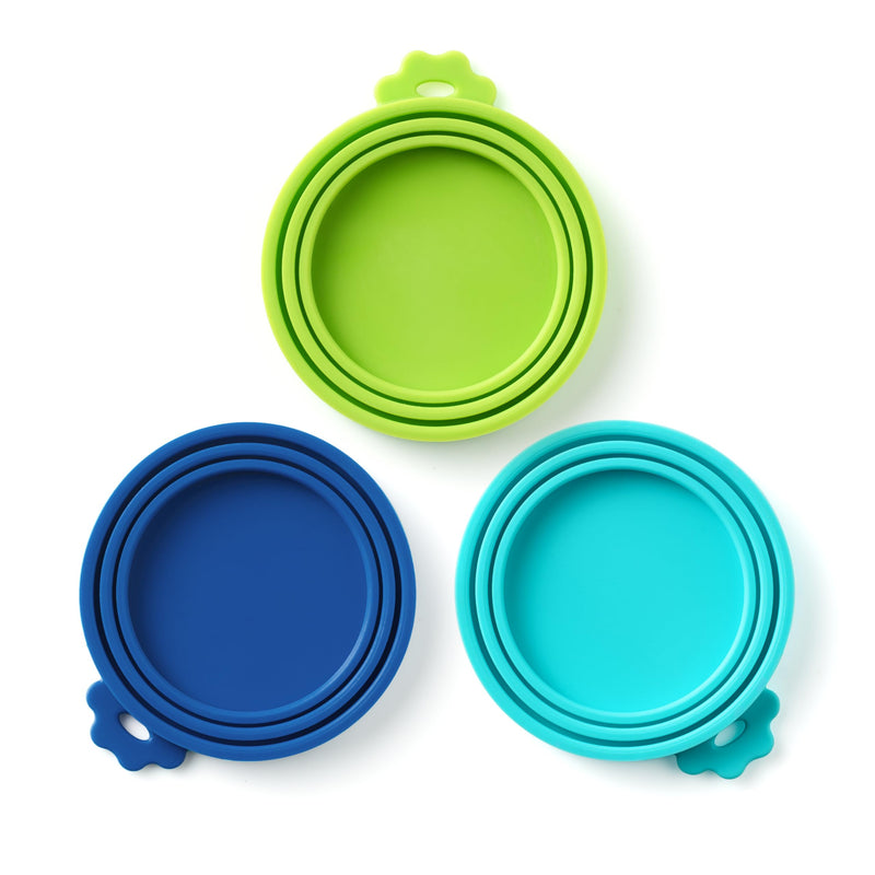 Can Covers 3 Piece Set- Can Lid, Cat Food Top, Cat Food Can Covers Lids, Dog Food Can Covers Lids, Cat Food Lid Covers, Cat Can Lids, Silicone Can Cover, Can Cap - Verdant Shore - BeesActive Australia