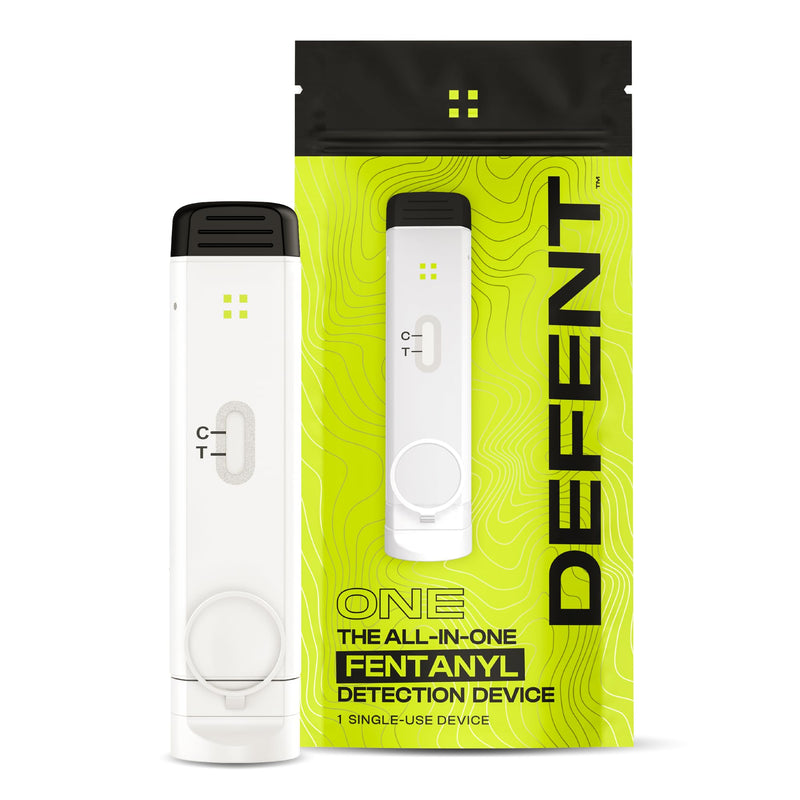 DEFENT All-in-One Fentanyl Detection Device - New & Improved, Single-Use Portable Drug Test - For Festivals, Concerts, Parties, Colleges, Parents - Use before Narcan - Alternative to Test Kit & Strips 1