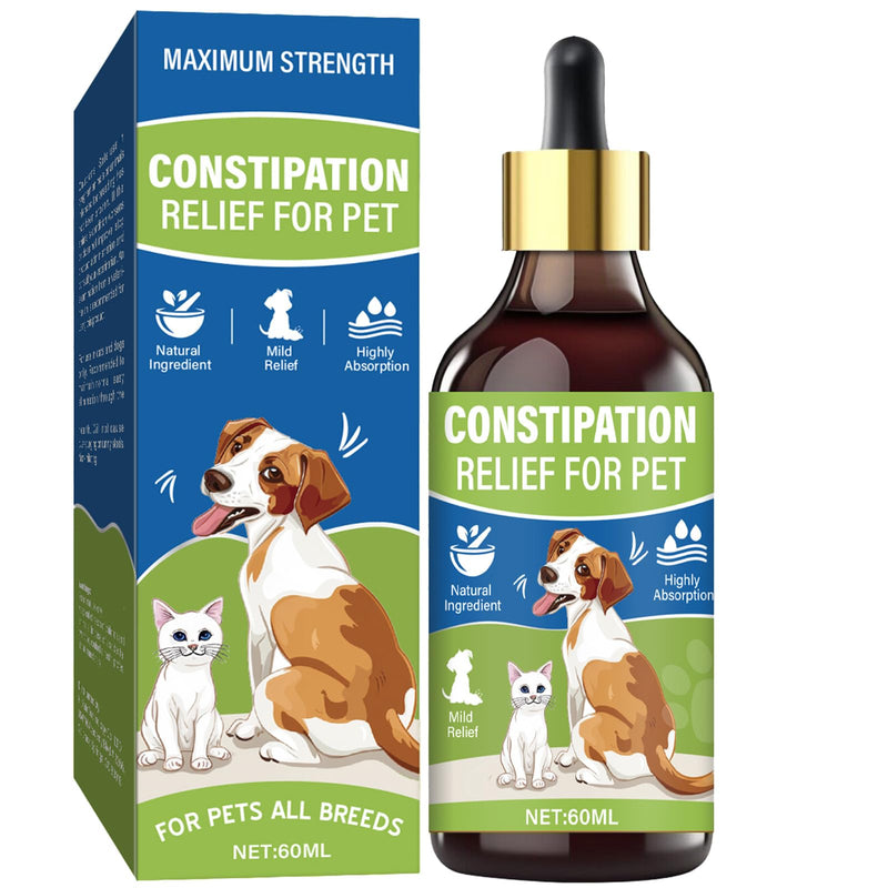 Cat Constipation Relief,Constipation Relief for Dogs & Cats - Cat Laxative - Cat Stool Softeners for Digestive Health - 100% Natural Gentle Supplement - 60ml - BeesActive Australia