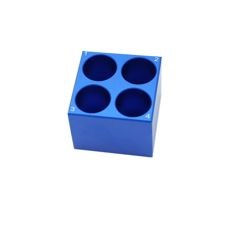 1 Pcs Aluminum Cooler Cooling Block PCR Test Tube Racks, Hole Diameter 29mm 4 Wells for 50ml Centrifuge Tubes 29mm-50mL - BeesActive Australia