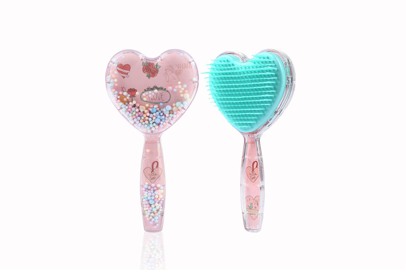 Heart-Shaped Puppy Brush ， Soft Dog Brush - Gentle Grooming Brush for Small Dogs, Perfect for Yorkie, Shih Tzu, Maltipoo ，Dog Hair Remover Brush (Fluorescent color) Fluorescent color