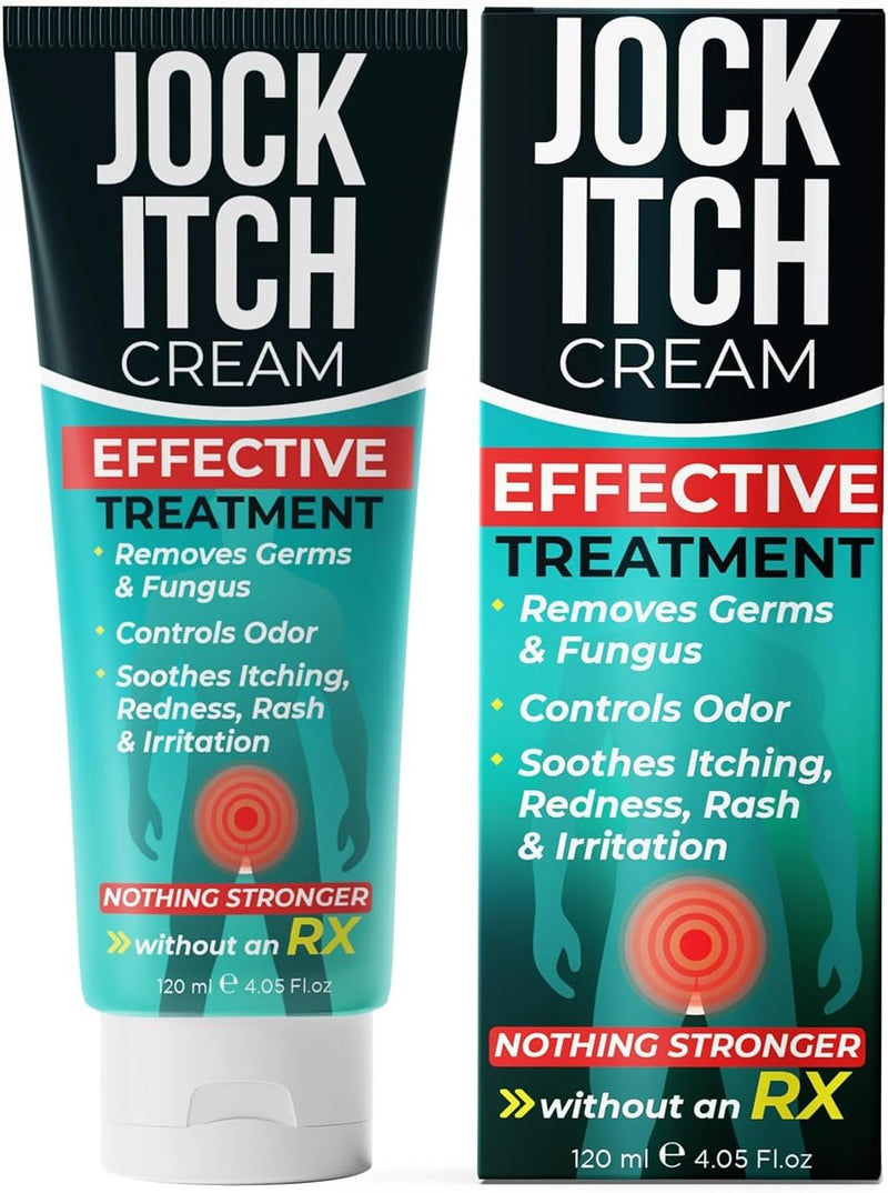 Jock Itch Cream | Extra Strength Antifungal Treatment for Groin & Inner Thighs | Relief for Itchy Skin, Jock Itch, Ringworm, Athlete’s Foot & Nail Fungus | Controls Odor & Removes Fungus | 120ml - BeesActive Australia
