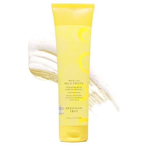 Beekman 1802 Micellar Milk Froth Face Wash, Fragrance Free, 5 fl oz 5 Fl Oz (Pack of 1)