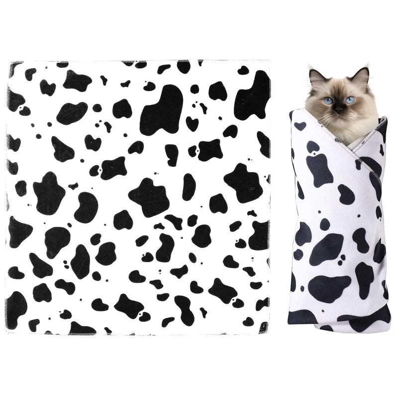 Cat Grooming Wrap, 17.72x17.72in Cat Restraint Wrap for Cutting Nails Self-Adherent Cat Swaddle Fabric Wrap for Nail Trimming Anti-Bite Anti-Scratch Anti-Escape Pet Nail Clipping Supplies - BeesActive Australia