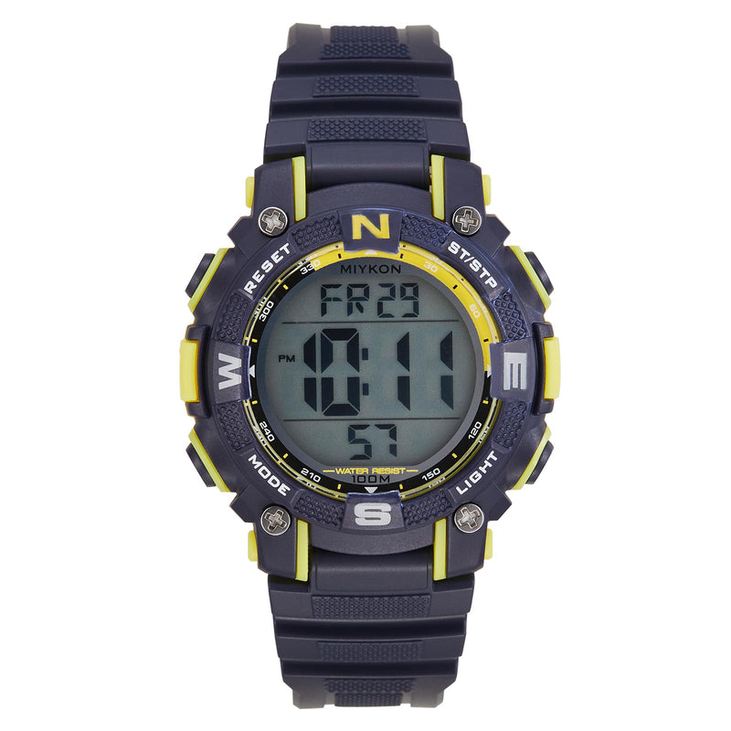Miykon Womens Sports Digital Watch - Lightweight Shockproof, Super Illuminator, Stopwatch and Timer, Alarm, Dual Time, 24hr Military Time, 100M Water Resistant 38mm Navy Blue - BeesActive Australia