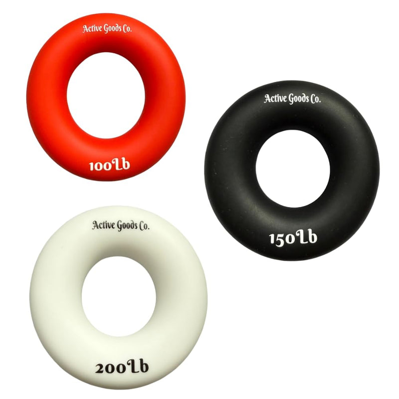 Hand & Forearm Exerciser - Single ring or Set, Resistance 10-120Lb, Diameter 2.5-3,5in. Visit to see more options Colors may vary from images shown 5 Set 100-150-200 - BeesActive Australia