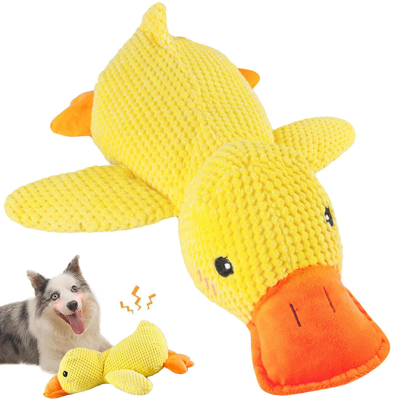 Mellow Dog Calming Duck, The Mellow Dog Calming Duck Dog Toy, The Mellow Dog Duck, The Mellow Dog Calming Pillow, Dog Duck Toy with Quacking Sound for Indoor Dog (Yellow) - BeesActive Australia