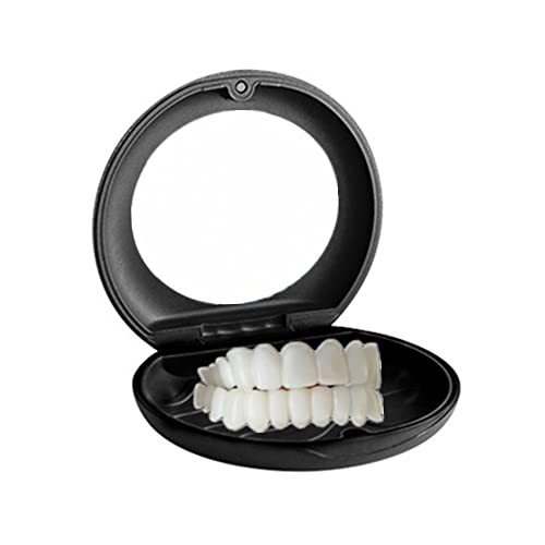 Silicone Gel Snap on Perfect Smile Upper Lower Teeth Tooth Braces White Products with Storage Box, with Mirror (White Box) White box