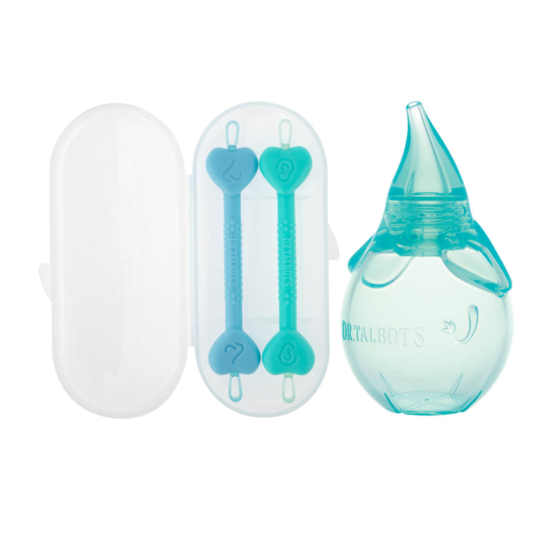 Dr. Talbot's Baby Nose and Ear Care Set - Nasal Aspirator and Nose and Ear Cleaner Tools for Babies - Baby Registry Essentials Nasal Aspirator + Ear & Nose Tools Set