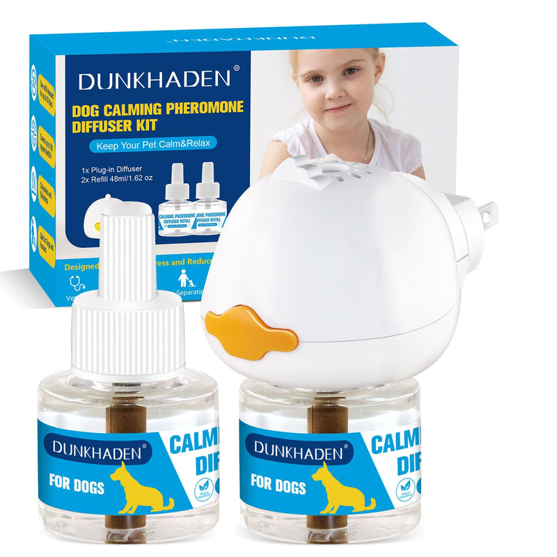 Dog Calming Pheromone Diffuser for Relief Anxiety, Reducing Barking, Attacks and Combating Stress & 3 in 1 Calming Diffuser for Dogs 48ML 2 Refills Fit All Dogs - PawsPlanet Australia