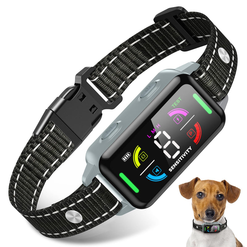 Dog Bark Collar, Anti Bark Collar for Large Medium Small Dogs, Smart Bark Collar with Beep Vibration and Optional Shock, IP67 Waterproof Anti Barking Deterrent Device with 8 Sensitivity Levels - BeesActive Australia