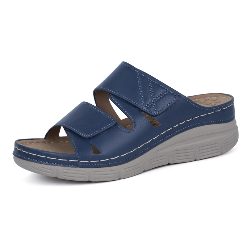 Ortho+rest Women Arch Support Slides Orthotic Walking Sandals Orthopedic Sandals 6 Navy