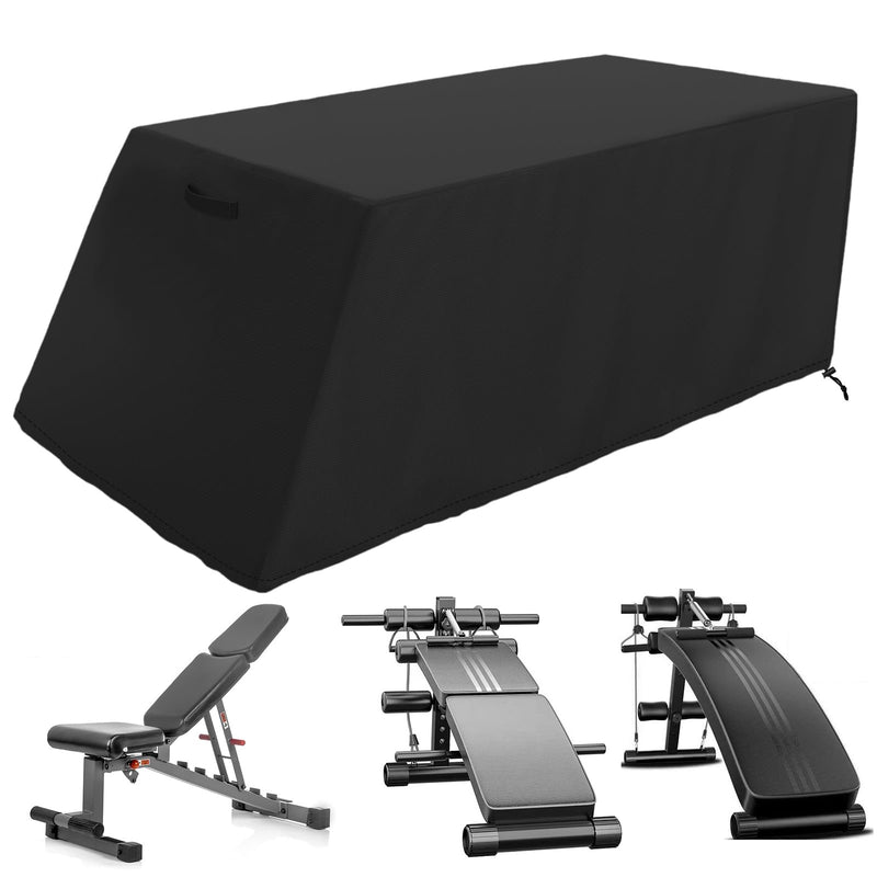 Sit-up Board Cover Outdoor Waterproof Weight Bench Cover Fits for Universal Weight Chair Fitness Bench High Quality Oxford fabrics UV Protective 52" x 60" x 18" x 21" Black