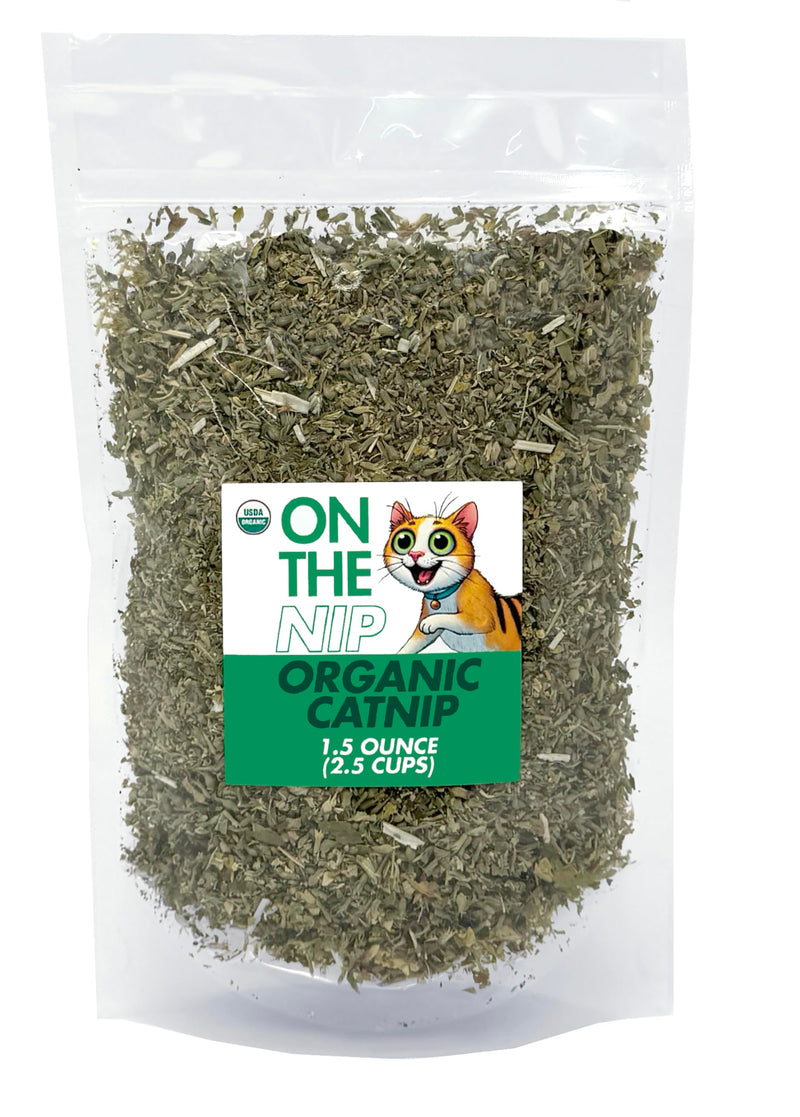 crait On The Nip Organic Catnip for Cats, Strong Catnip High Potency Catnip 1.5 Ounce Resealable Bag (2.5 Cups) Cat Nip USA Origin - BeesActive Australia
