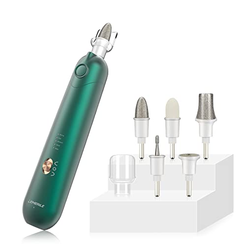 Electric Manicure Pedicure Tool, Rechargeable Electric Nail File Kit, Portable Electric Nail Drill Efile Set for Hand Foot Care Green