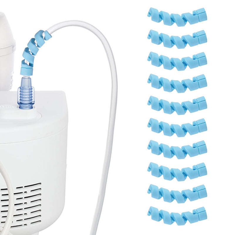 10 Pack Oxygen Tube Support Crimp Straightener for Portable Oxygen Concentrator, Oxygen Tubing Support for Oxygen Tank Oxygen Hose Nasal Cannula Oxygen Accessories (Blue) Blue - BeesActive Australia
