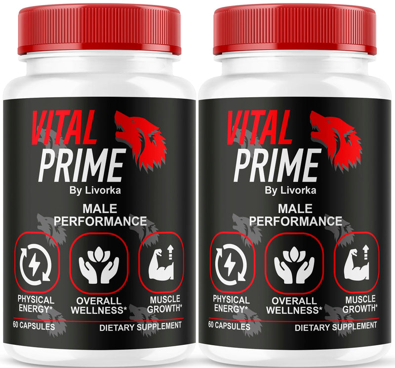 Vital Prime for Men, Advanced Formula, Dietary Supplement Support Capsules for 2 Months, Pack of 2