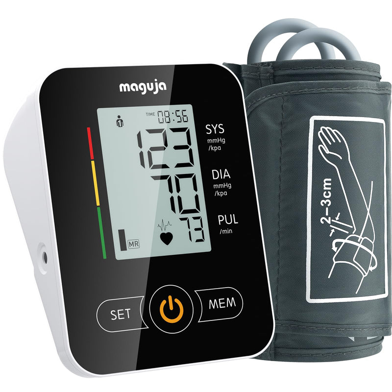 Arm Blood Pressure Monitor,maguja Blood Pressure Machine,BP Monitor Automatic Upper Arm Digital with Blood Pressure Cuff for Home Use Black
