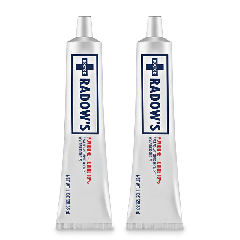 Povidone Iodine Antiseptic Ointment, 10% Povidone Iodine, Antibiotic-Free Wound Care for Burns, Cuts, and More, Promotes Healing, for Home and Medical Use, Pack of 2