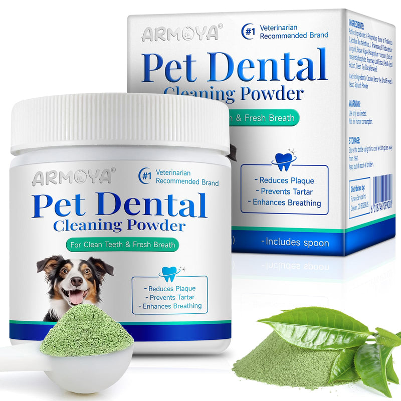 Dog Dental Powder,Pet Dental Powder,Teeth Cleaning Powder for Dogs,Dental Powder for Dogs,Plaque & Bad Breath Off Powder Dog, Dental Care Supplies for Small, Medium, Large Dogs 100g 3.52 Ounce (Pack of 1) - PawsPlanet Australia