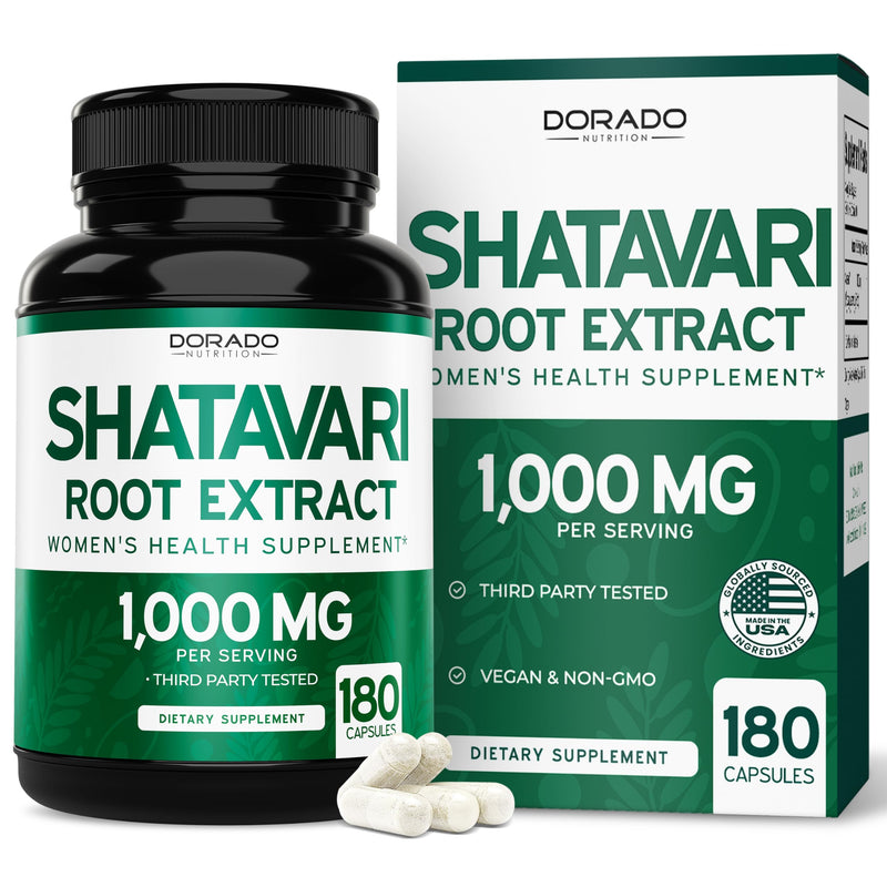 Organic Shatavari Capsules - 1,000mg Organic Shatavari Powder Per Serving (180 Capsules, 90 Day Supply) for Hormone Balance and Prolactin Production (Non-GMO, Gluten Free, Vegan Safe) - USA Made - BeesActive Australia