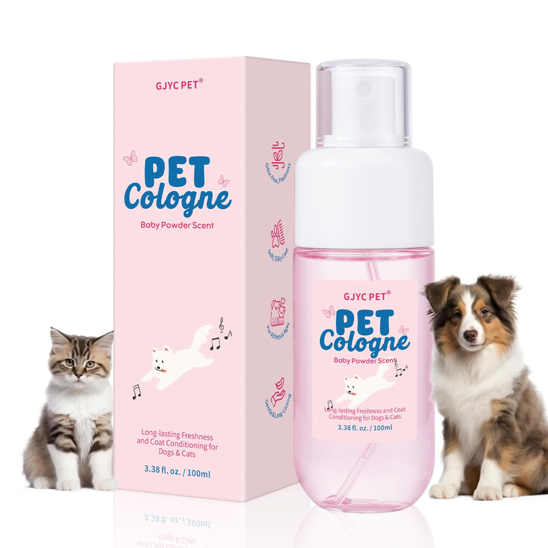 Dog & Cat Perfume | Long-Lasting Baby Powder Scent Deodorizing Spray | Fur-Conditioning Cologne, Non-Sticky Formula | Travel-Friendly, 3.38 fl. oz - PawsPlanet Australia