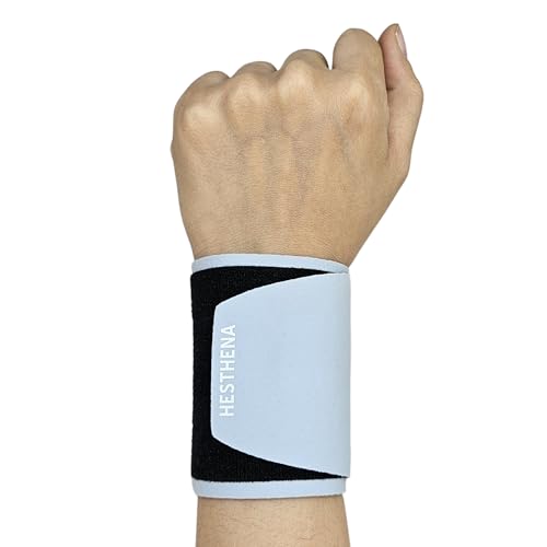 Wide Fit Wrist Support Brace for Pain Relief – Thumb-Free, Lightweight & Soft Ideal for Carpal Tunnel, Typing, Daily Use (1pc) Baby Blue