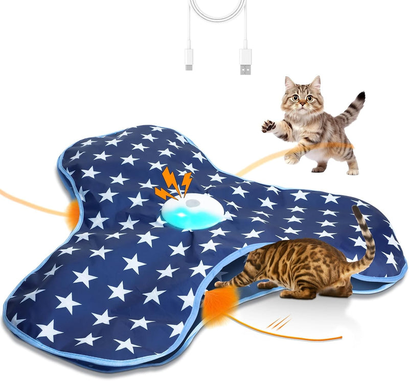 Interactive Motion-Activated Cat Toys Chirping and Moving Feather Wand - Keep Your Feline Friend Entertained and Enriched - BeesActive Australia