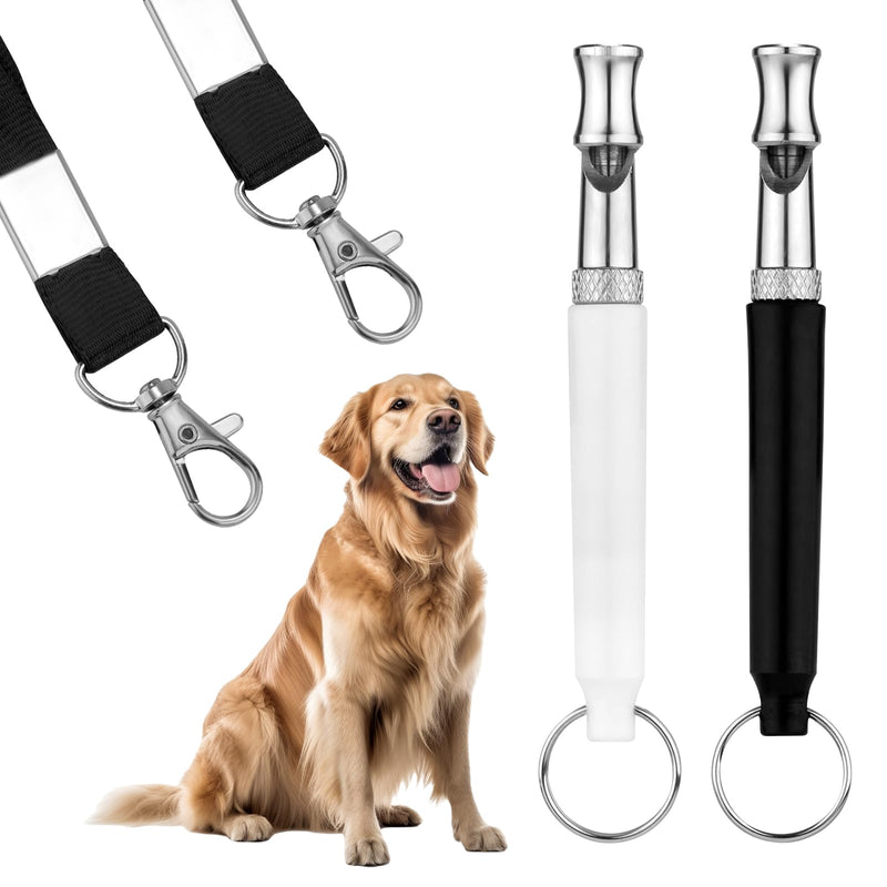 2 Pack Dog Whistles with Lanyard, Dog Training Whistle Adjustable Ultrasonic Dog Silent Whistle Recall Professional Dog Training Whistle for Dogs Training Stop Barking - BeesActive Australia