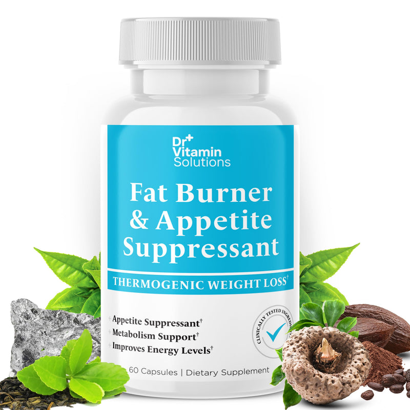 Fat Burner for Women & Men, Appetite Suppressant Weight Loss Pills Belly | Thermogenic Diet Pills, Metabolism Booster, Glucomannan, Green Tea Extract, 60 Capsules 2 Month Supply, Non-GMO, Made in USA 60 Count