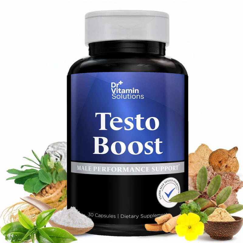Testosterone Booster Supplement for Men - Tongkat Ali, Once Daily Formula | Horny Goat Weed, Fenugreek, Tribulus, Maca - Energy, Stamina & Libido Support, Strength & Endurance, Non-GMO, 30 Capsules 30 Count (Pack of 1)