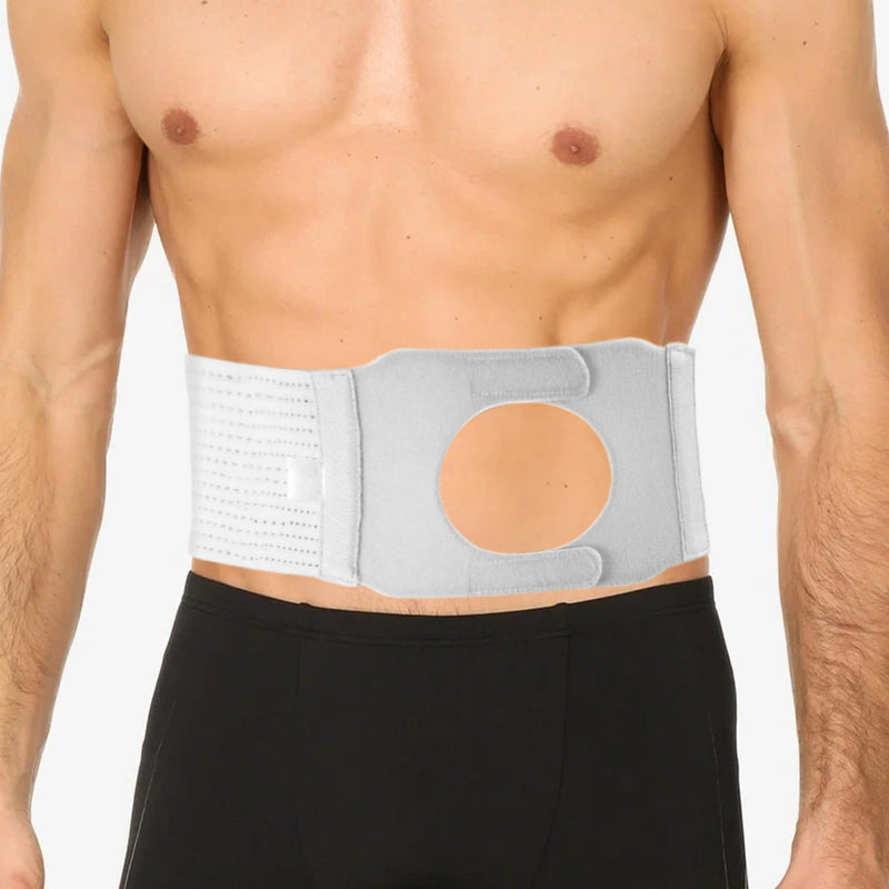 Ostomy Support Belt, Adjustable Stoma Support Belt Medical Ostomy Hernia Belt, Ileostomy Belt, Abdominal Ostomy Hernia Binder Supplies, Universal Ostomy Belt Helps Protection Ostomy Bag(Gray,M) M
