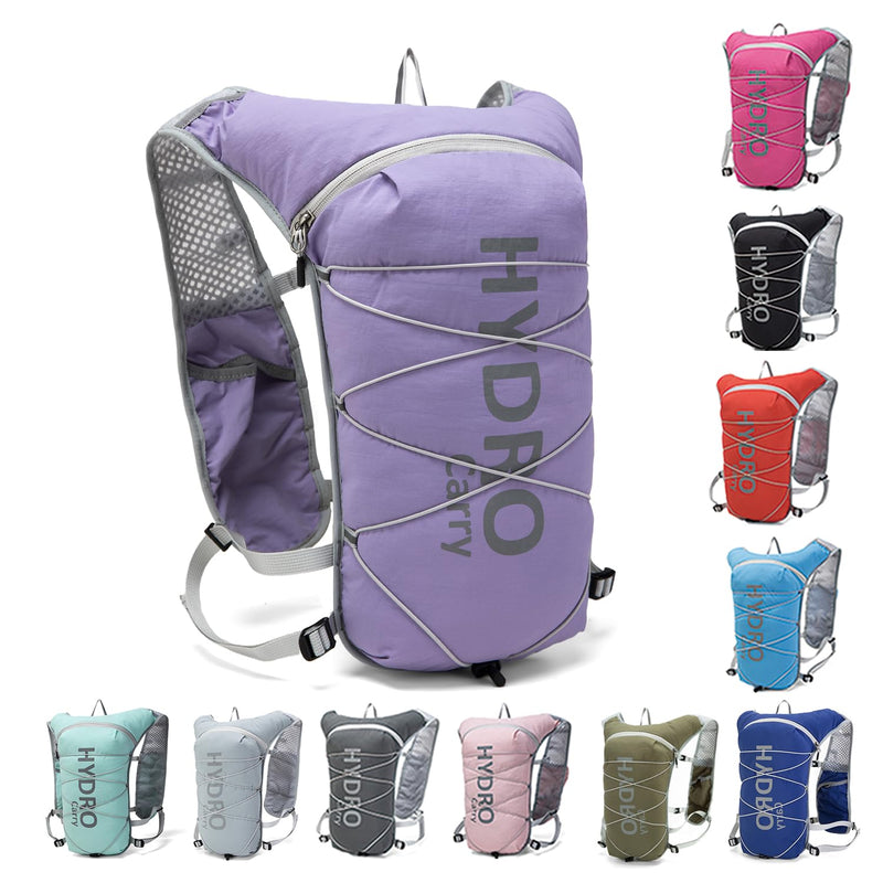 Lightweight Running Vest for Women and Men Hydration Backpack Pack with 1.5L Water Bladder Bag for Hiking Trail Running Gear Cycling Marathon Lavender