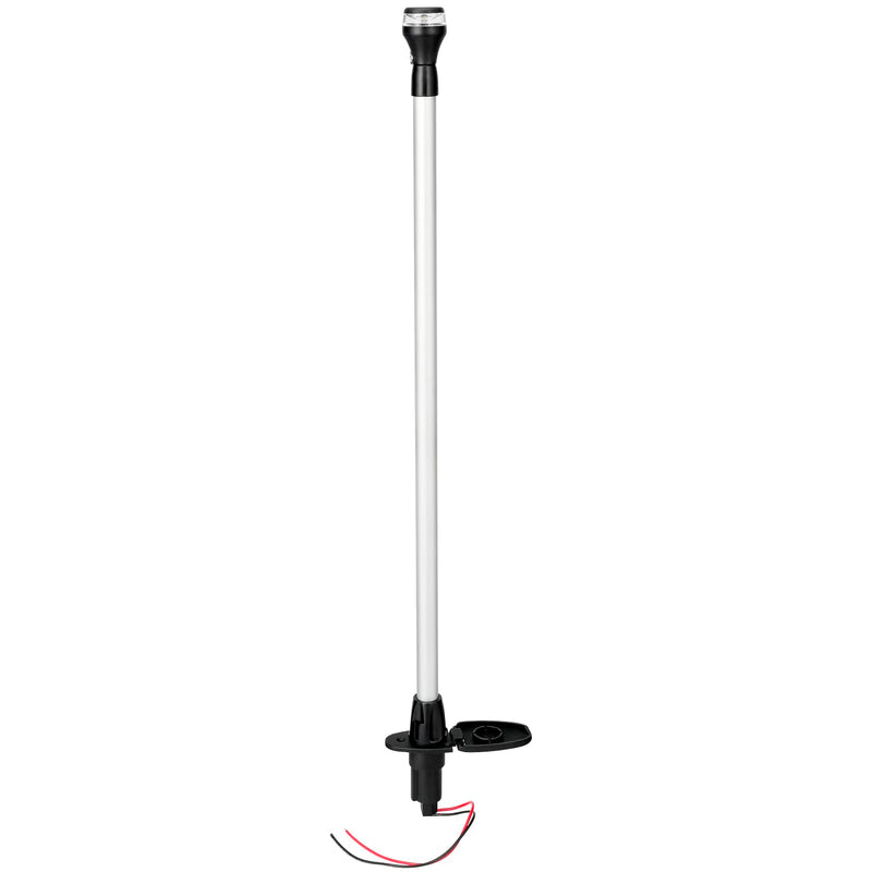 MARINE SYSTEM Boat Telescoping Pole Stern Light with Base, 360 Degrees All Round Led Anchor Light, Height adjustable from 27"- 41" for Yacht, Bass boat and Fishing Boat, 10-24 VDC, 1W - BeesActive Australia