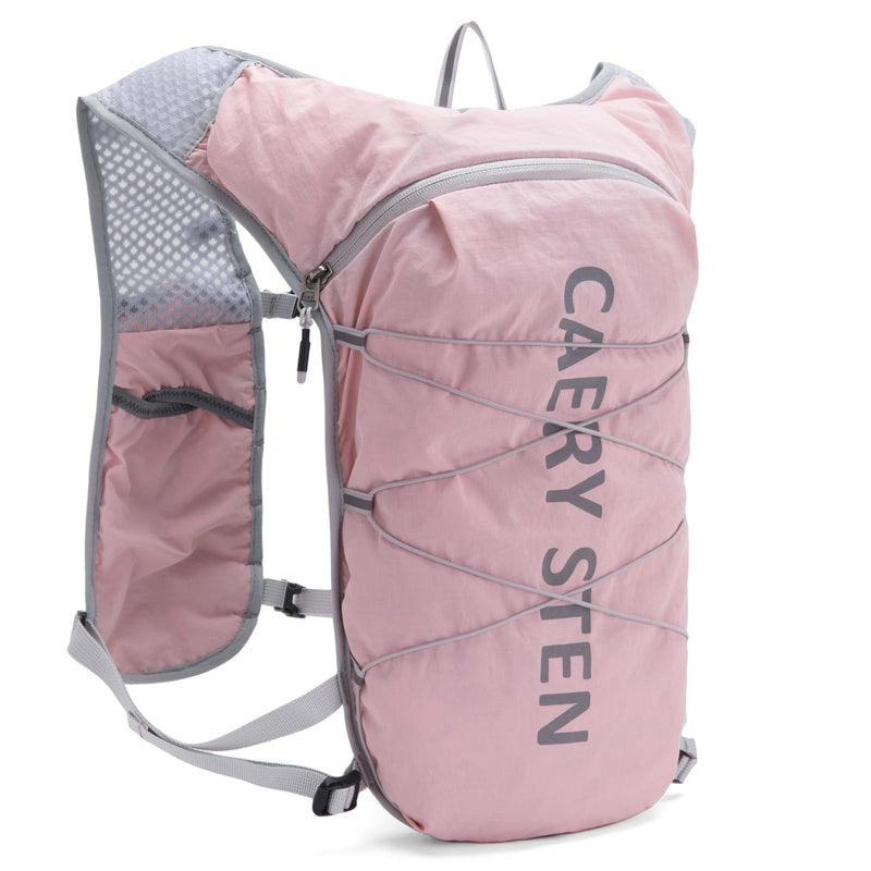 Carey STEN Hydrated Backpack, Running Vest, paired with a 1.5L Water Bag Hiking Backpack, Suitable for Running, Hiking, Marathon, and Both Men and Women Pink