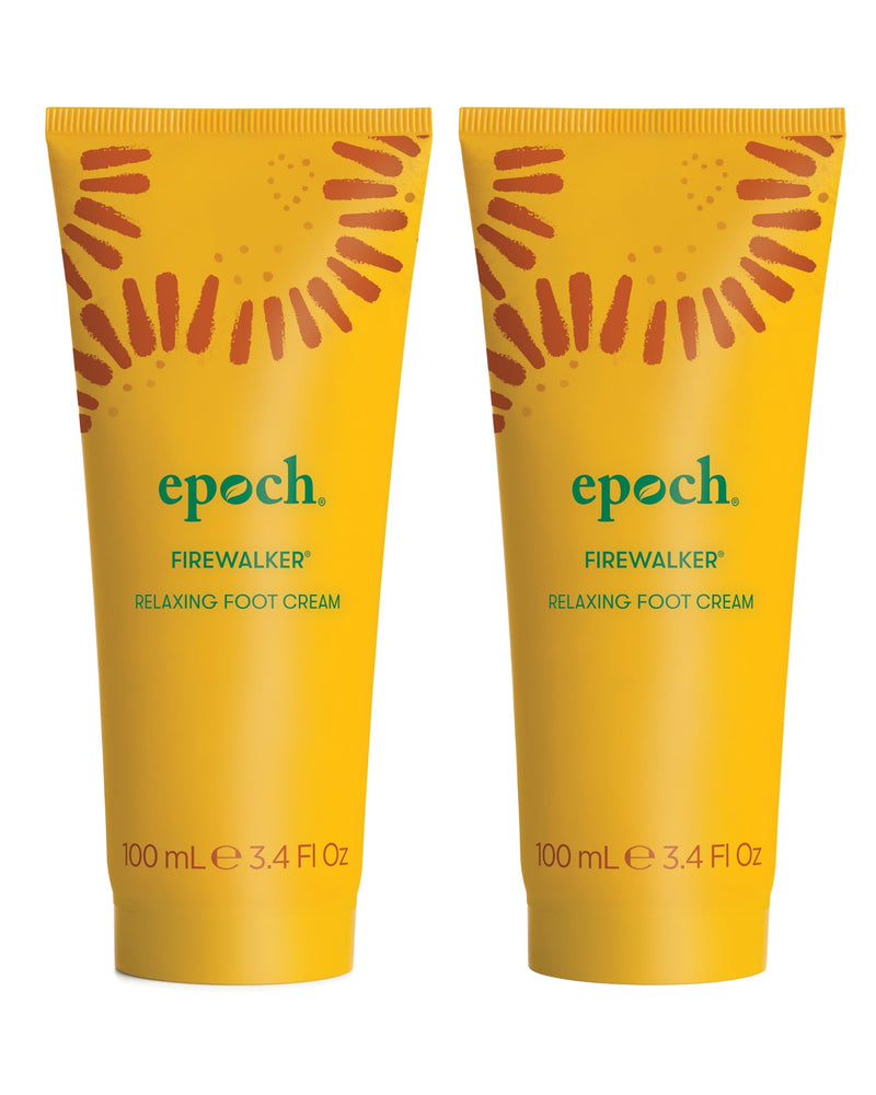 Nu Skin Epoch Fire walker Foot Cream | Infused with Hawaiian Ti Leaf & Babassu Oil | Soothes Tired Feet | Relaxing & Moisturizing Making it Travel Essentials | Foot Care | 3.4 Fl Oz | 2 Pack 3.4 Fl Oz (Pack of 2) - BeesActive Australia