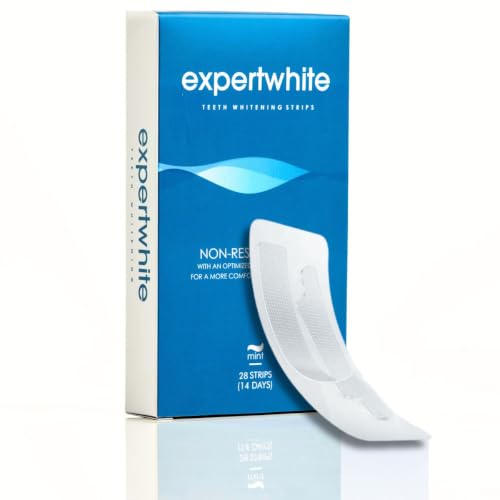 THE Strips™ by Expertwhite - Teeth Whitening Strips – 12% Hydrogen Peroxide, 30-Minute Treatment. Stay-in-Place Technology, Enamel Safe, pH Balanced, 28 Strips (14-Treatments). One Month Supply.
